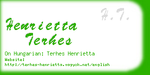 henrietta terhes business card